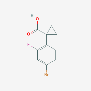 molecular formula C10H8BrFO2 B1374269 1-(4-Bromo-2-fluorophenyl)cyclopropanecarboxylic acid CAS No. 872422-15-6