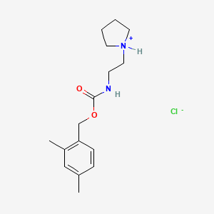 molecular formula C16H25ClN2O2 B13742799 2,4-Dimethylbenzyl N-(2-pyrrolidinylethyl)carbamate hydrochloride CAS No. 100836-73-5