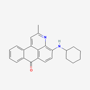 molecular formula C23H22N2O B13742814 7H-Dibenz[f,ij]isoquinolin-7-one, 4-(cyclohexylamino)-2-methyl- CAS No. 3008-87-5