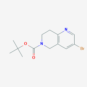molecular formula C13H17BrN2O2 B1374285 tert-Butyl 3-bromo-7,8-dihydro-1,6-naphthyridine-6(5H)-carboxylate CAS No. 1184950-48-8