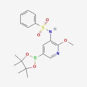 N-[2-methoxy-5-(tetramethyl-1,3,2-dioxaborolan-2-yl)pyridin-3-yl]benzenesulfonamide