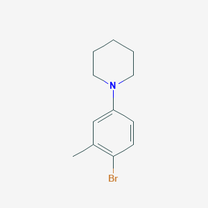 molecular formula C12H16BrN B1374289 1-(4-Bromo-3-methylphenyl)piperidine CAS No. 1366131-46-5