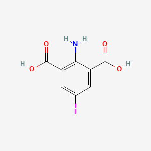 molecular formula C8H6INO4 B1374296 2-Amino-5-iodoisophthalic acid CAS No. 907574-30-5