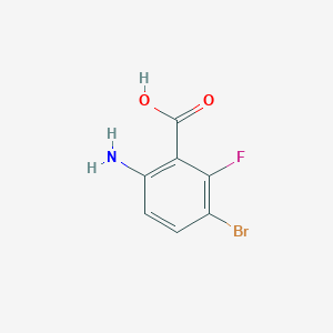 molecular formula C7H5BrFNO2 B1374297 6-Amino-3-bromo-2-fluorobenzoic acid CAS No. 1036756-03-2