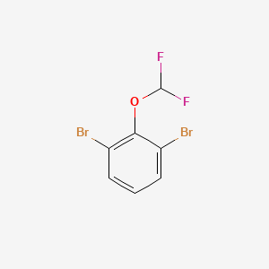 molecular formula C7H4Br2F2O B1374299 1,3-Dibromo-2-(difluoromethoxy)benzene CAS No. 1182728-50-2
