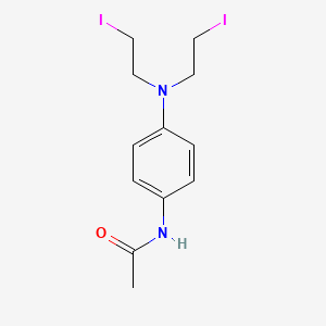 molecular formula C12H16I2N2O B13742992 Acetanilide, 4'-bis(2-iodoethyl)amino- CAS No. 2045-11-6