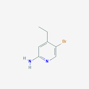 molecular formula C7H9BrN2 B1374302 5-Bromo-4-ethylpyridin-2-amine CAS No. 1368352-40-2