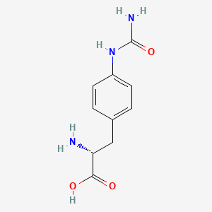 molecular formula C10H13N3O3 B1374306 4-((Aminocarbonyl)amino)-D-phenylalanine CAS No. 1808153-79-8