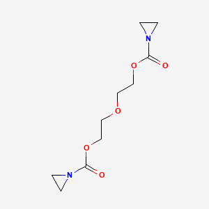 molecular formula C10H16N2O5 B13743068 2-[2-(Aziridine-1-carbonyloxy)ethoxy]ethyl aziridine-1-carboxylate CAS No. 3452-65-1