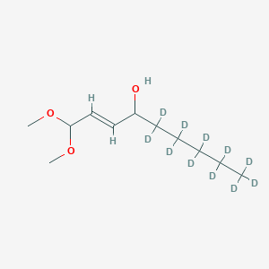 molecular formula C11H22O3 B13743077 trans-4-Hydroxy-2-nonenal-5,5,6,6,7,7,8,8,9,9,9-D11 dimethyl acetal 