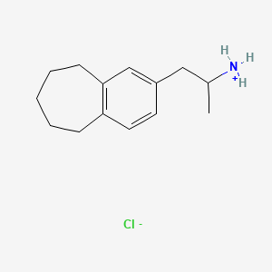 molecular formula C14H22ClN B13743081 1-(6,7,8,9-Tetrahydro-5H-benzocyclohepten-2-yl)-2-aminopropane hydrochloride CAS No. 41635-24-9