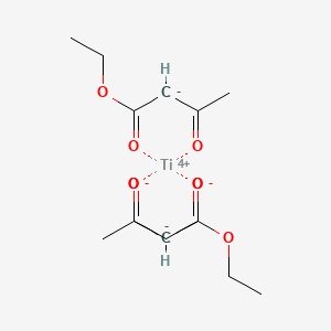 molecular formula C15H24O8Ti B13743154 Titanium, bis[ethyl 3-(oxo-kappaO)butanoato-kappaO'][1,3-propanediolato(2-)-kappaO,kappaO']- CAS No. 36497-11-7