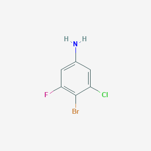 molecular formula C6H4BrClFN B1374317 4-Bromo-3-chloro-5-fluoroaniline CAS No. 1297540-69-2