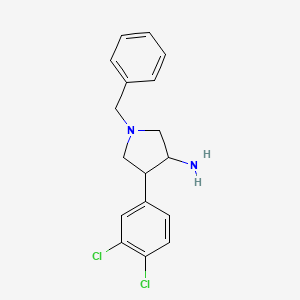 1-Benzyl-4-(3,4-dichlorophenyl)pyrrolidin-3-amine