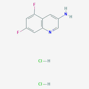 molecular formula C9H8Cl2F2N2 B13743216 3-Amino-5,7-difluoroquinoline dihydrochloride 