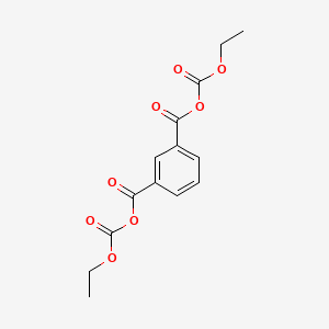 molecular formula C14H14O8 B13743282 Isophthalic acid, dianhydride with diethyl bis(hydrogen carbonate) CAS No. 22483-52-9