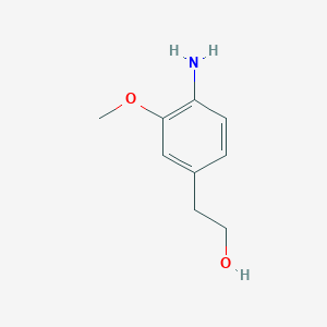 molecular formula C9H13NO2 B1374334 2-(4-Amino-3-methoxyphenyl)ethan-1-ol CAS No. 1596780-05-0