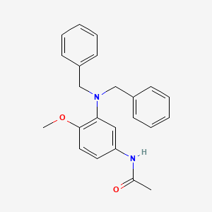 molecular formula C23H24N2O2 B13743353 Acetamide, N-[3-[bis(phenylmethyl)amino]-4-methoxyphenyl]- CAS No. 25080-14-2