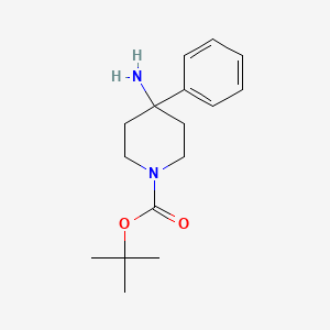 molecular formula C16H24N2O2 B1374341 Tert-butyl 4-amino-4-phenylpiperidine-1-carboxylate CAS No. 1211581-86-0