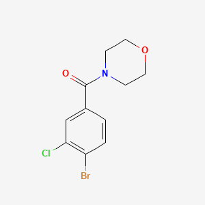 molecular formula C11H11BrClNO2 B1374344 (4-溴-3-氯苯基)(吗啉基)甲酮 CAS No. 1007213-16-2