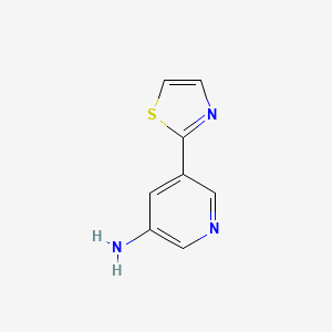 molecular formula C8H7N3S B1374347 5-(1,3-Thiazol-2-yl)pyridin-3-amine CAS No. 1374970-69-0