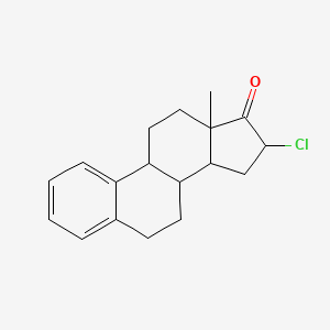 molecular formula C18H21ClO B13743484 16-chloro-13-methyl-7,8,9,11,12,14,15,16-octahydro-6H-cyclopenta[a]phenanthren-17-one CAS No. 20377-68-8