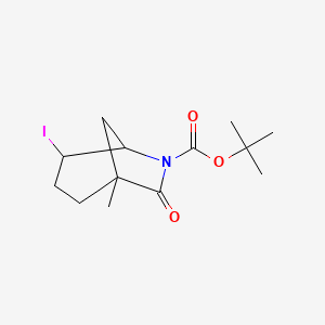 molecular formula C13H20INO3 B1374351 Tert-butyl 4-iodo-1-methyl-7-oxo-6-azabicyclo[3.2.1]octane-6-carboxylate CAS No. 1259366-15-8