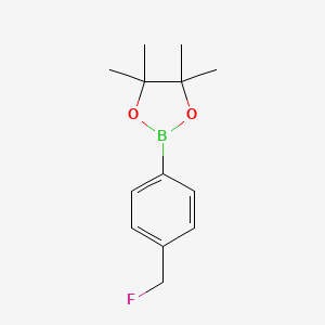 molecular formula C13H18BFO2 B1374357 2-[4-(Fluoromethyl)phenyl]-4,4,5,5-tetramethyl-1,3,2-dioxaborolane CAS No. 1234319-13-1