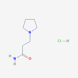 molecular formula C7H15ClN2O B1374359 3-(Pyrrolidin-1-yl)propanamide hydrochloride CAS No. 4996-39-8