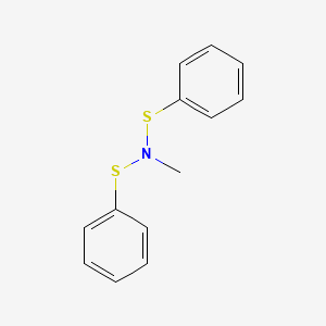 molecular formula C13H13NS2 B13743621 N-Methyl-N-(phenylthio)benzenesulphenamide CAS No. 24398-49-0