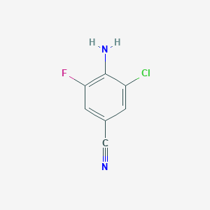 molecular formula C7H4ClFN2 B1374379 4-Amino-3-chloro-5-fluorobenzonitrile CAS No. 1147558-43-7