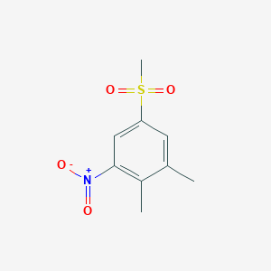 molecular formula C9H11NO4S B1374383 5-甲磺酰基-1,2-二甲基-3-硝基苯 CAS No. 1335140-32-3