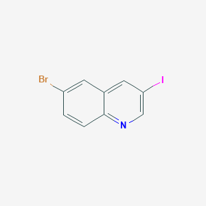 molecular formula C9H5BrIN B1374391 6-Bromo-3-iodoquinoline CAS No. 1416440-23-7