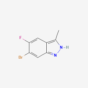 molecular formula C8H6BrFN2 B1374398 6-Bromo-5-fluoro-3-methyl-1H-indazole CAS No. 1394120-64-9