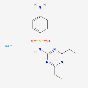molecular formula C13H17N5NaO2S+ B13744052 Sulfasymazine sodium CAS No. 4107-77-1