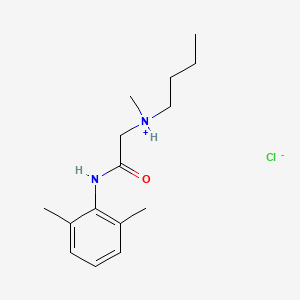 molecular formula C15H25ClN2O B13744068 Acetamide, 2-(butylmethylamino)-N-(2,6-dimethylphenyl)-, monohydrochloride CAS No. 35891-88-4