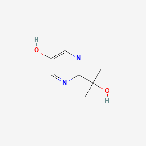 molecular formula C7H10N2O2 B1374407 2-(2-Hydroxypropan-2-YL)pyrimidin-5-OL CAS No. 1391732-97-0