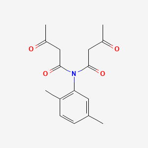 molecular formula C16H19NO4 B13744072 N-(2,5-dimethylphenyl)-3-oxo-N-(3-oxobutanoyl)butanamide 