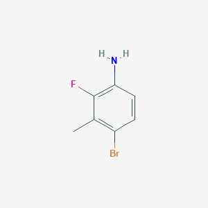 molecular formula C7H7BrFN B1374408 4-Bromo-2-fluoro-3-methylaniline CAS No. 1540204-53-2
