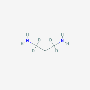 molecular formula C3H10N2 B13744093 1,1,3,3-tetradeuteriopropane-1,3-diamine 
