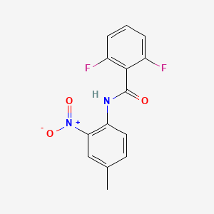 molecular formula C14H10F2N2O3 B13744118 N-(2,6-Difluorobenzoyl)-4-methyl-2-nitroanilide 