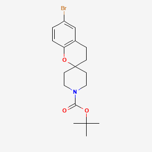 molecular formula C18H24BrNO3 B1374419 Tert-butyl 6-bromospiro[chromane-2,4'-piperidine]-1'-carboxylate CAS No. 1194374-64-5