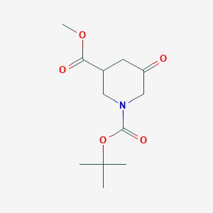 molecular formula C12H19NO5 B1374422 1-tert-Butyl 3-methyl 5-oxopiperidine-1,3-dicarboxylate CAS No. 1303974-96-0