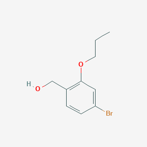 molecular formula C10H13BrO2 B1374425 (4-Bromo-2-propoxyphenyl)methanol CAS No. 1094510-28-7