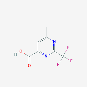 molecular formula C7H5F3N2O2 B1374426 6-Methyl-2-(trifluoromethyl)pyrimidine-4-carboxylic acid CAS No. 945717-59-9