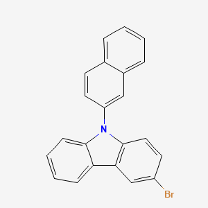 molecular formula C22H14BrN B1374427 3-Bromo-9-(naphthalen-2-yl)-9H-carbazole CAS No. 934545-80-9