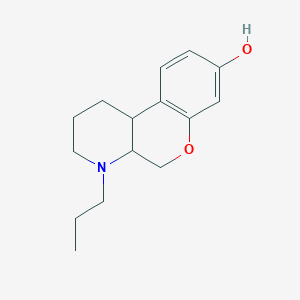 molecular formula C15H21NO2 B13744358 4-Propyl-1,3,4,4a,5,10b-hexahydro-2H-[1]benzopyrano[3,4-b]pyridin-8-ol CAS No. 121096-86-4
