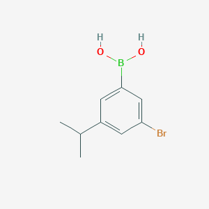 molecular formula C9H12BBrO2 B1374440 3-Bromo-5-isopropylphenylboronic acid CAS No. 1451390-87-6