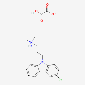 molecular formula C19H21ClN2O4 B13744423 Carbazole, 3-chloro-9-(3-dimethylaminopropyl)-, oxalate CAS No. 41734-73-0