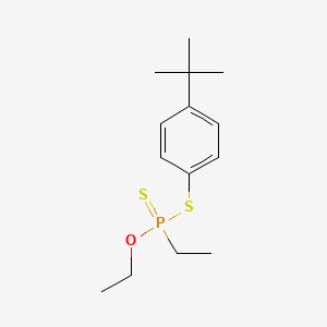 molecular formula C14H23OPS2 B13744471 S-(p-tert-Butylphenyl) O-ethyl ethylphosphonodithioate CAS No. 329-21-5